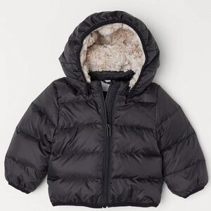 H&M Black Down Feather Jacket 1.5 -2